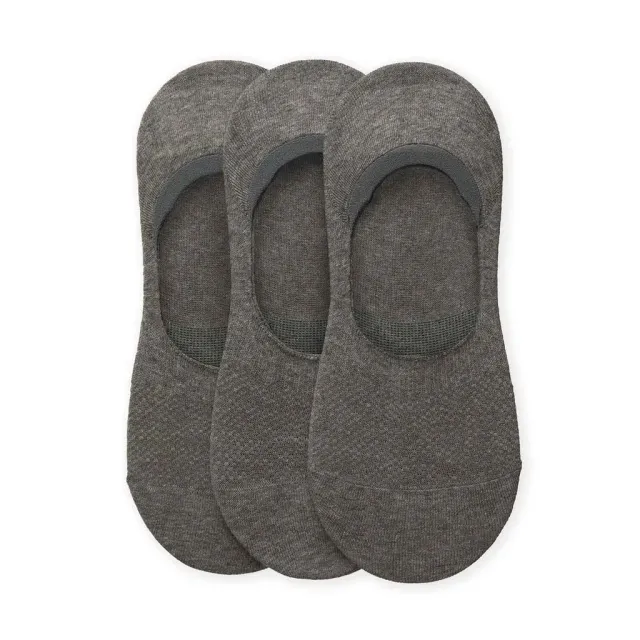 London Sock Company Simply Invisible sokker 3-pak grå no-show