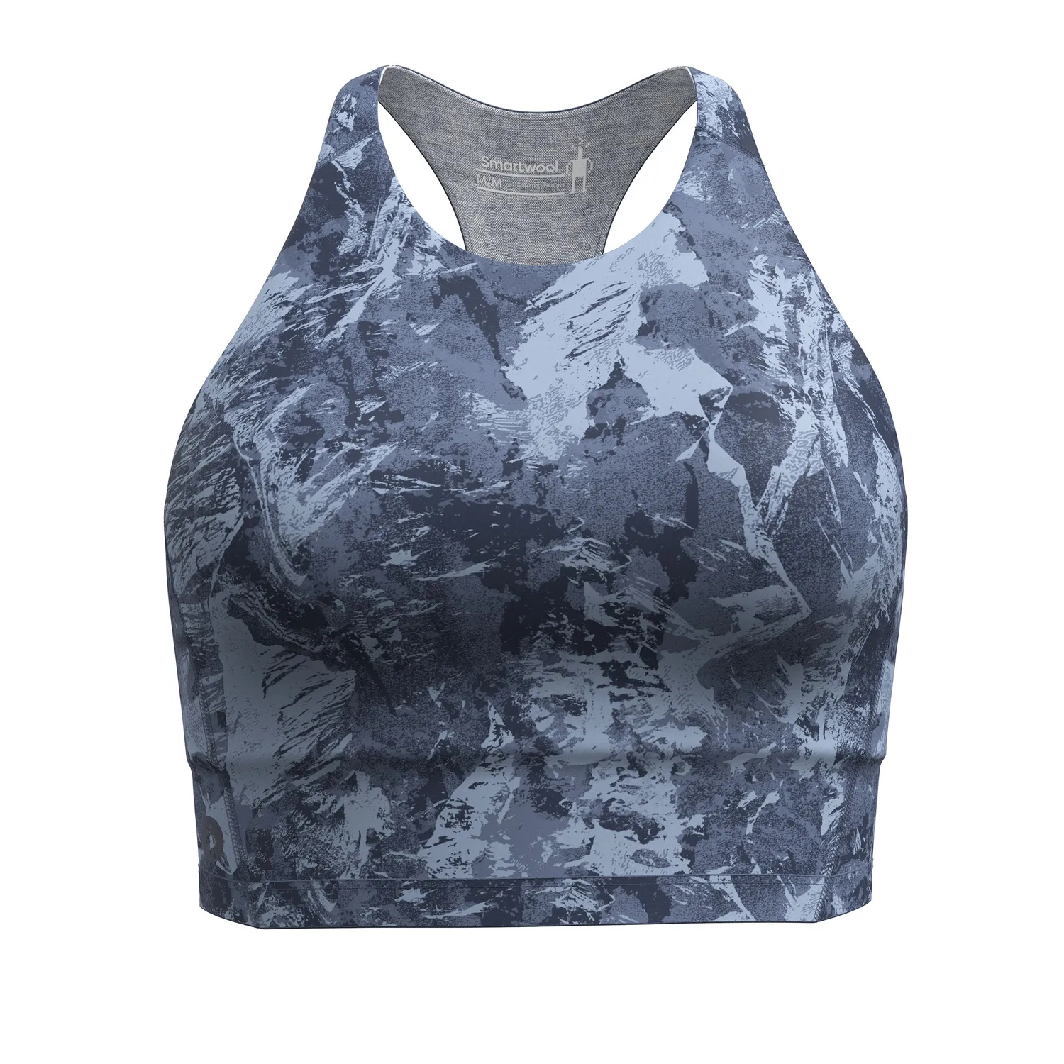 Smartwool Active Crop sports-BH blå merinoull