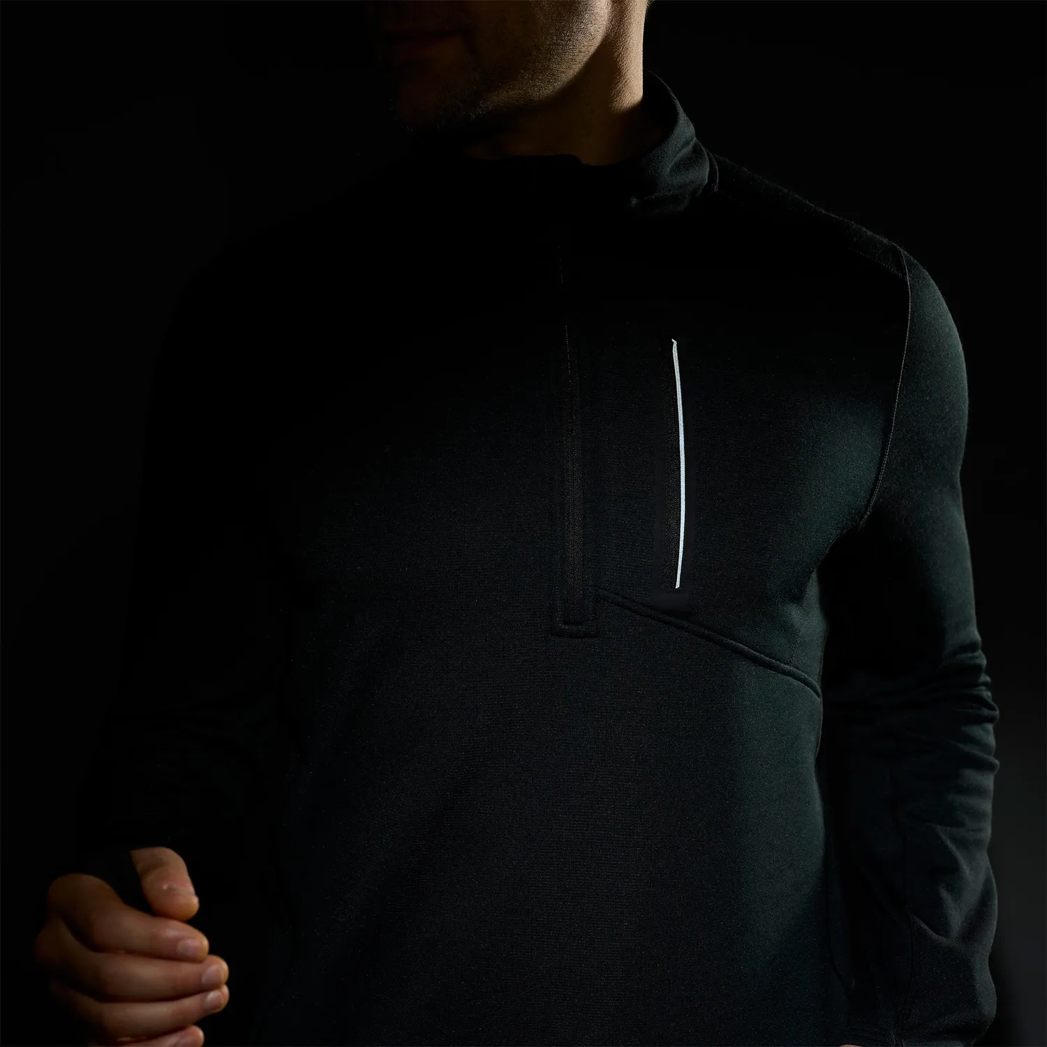 Smartwool Active Fleece 1/2 Zip fleecegenser svart merino