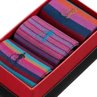 London Sock Company Sunset Stripes sokker 3-pak stripet