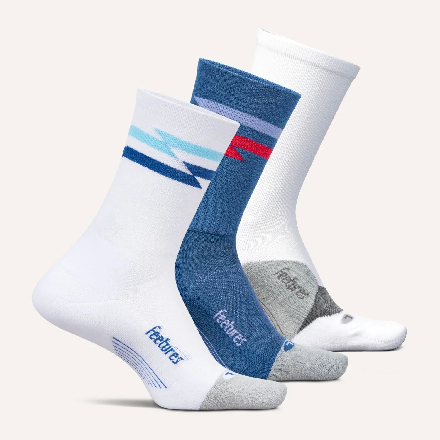 Feetures Elite Light Cushion Mini Crew sokker 3-pack hvit miks