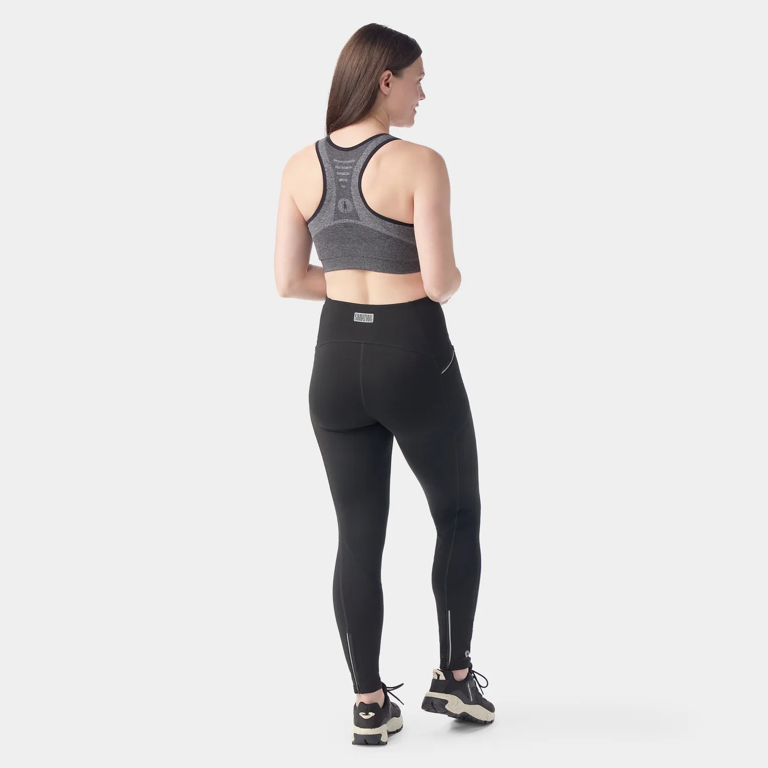 Smartwool Intraknit Racerback sports-BH dame svart ull