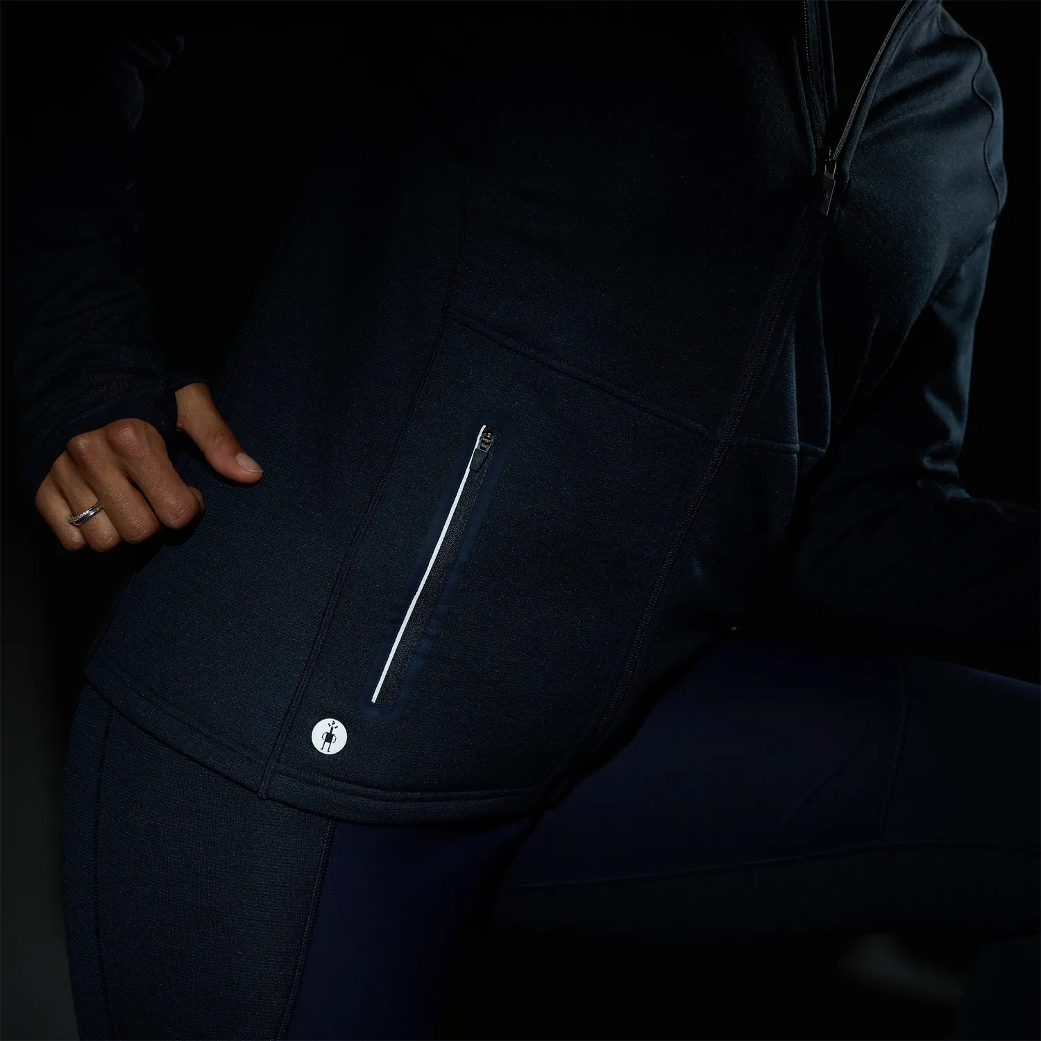 Smartwool Active Fleece jakke Deep Navy ull til dame