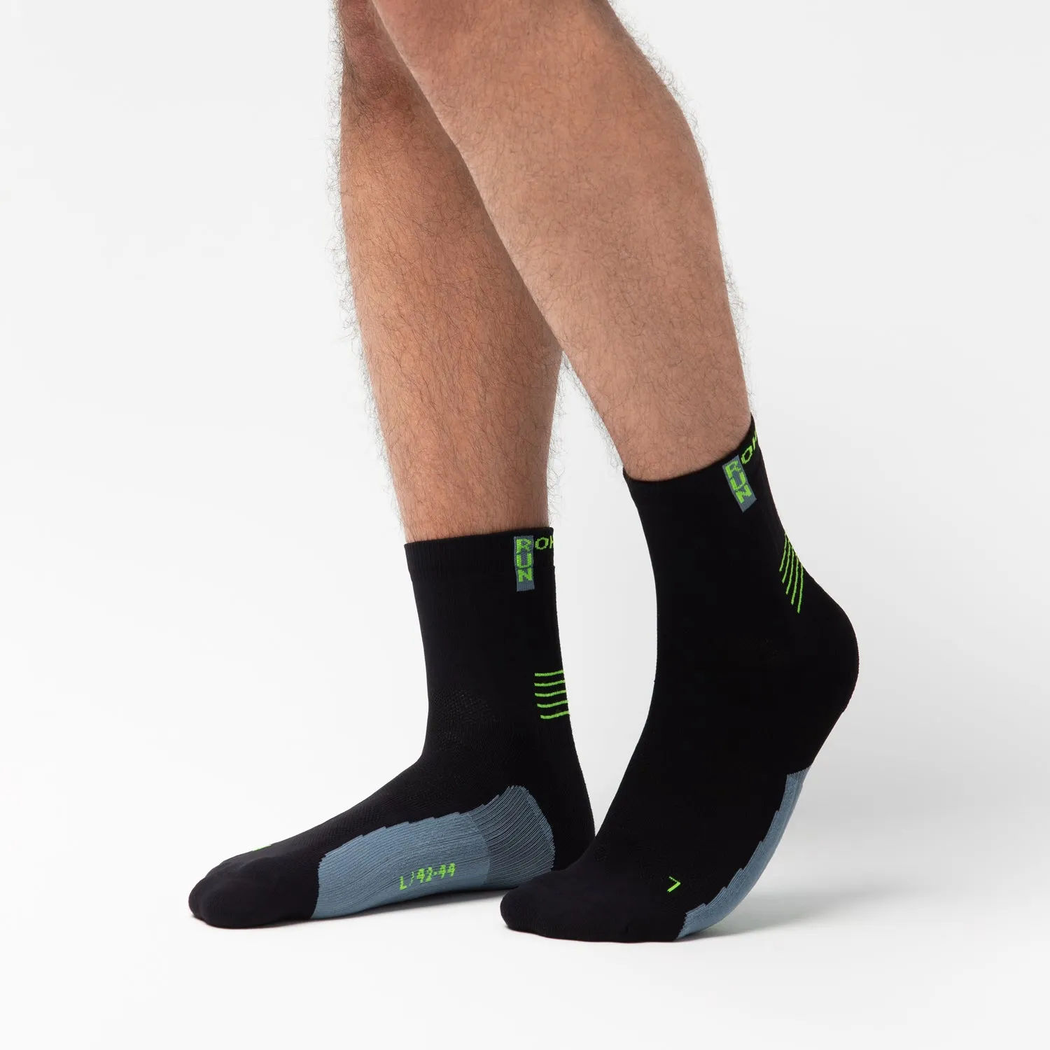 Rohner Run Pro Quarter løpesokker black lett demping