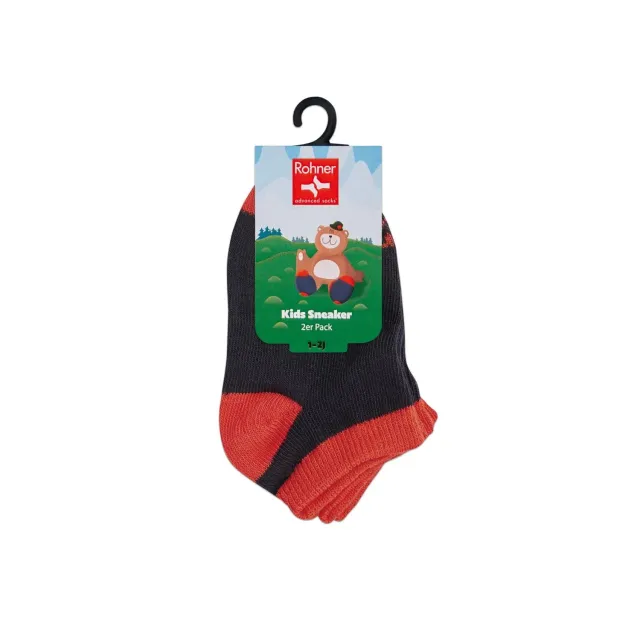 Rohner Kids Sneaker sneakersokker barn 2-pk økologisk