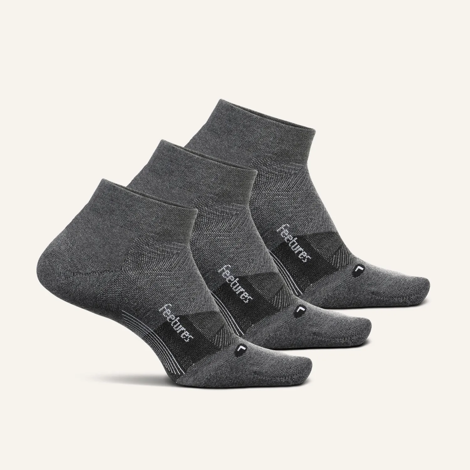 Feetures Elite Golf Max Cushion Low Cut sokker hvit 3 par