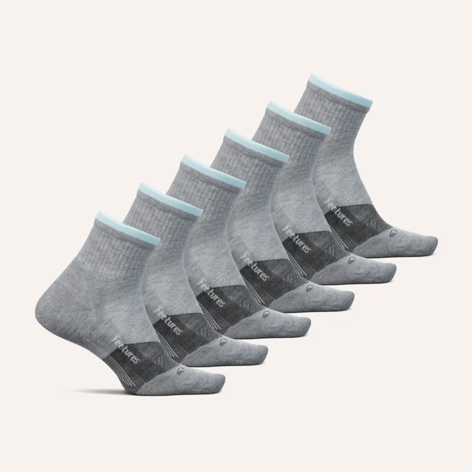 Feetures Trail Max Cushion Quarter tursokk Tectonic 6-pk