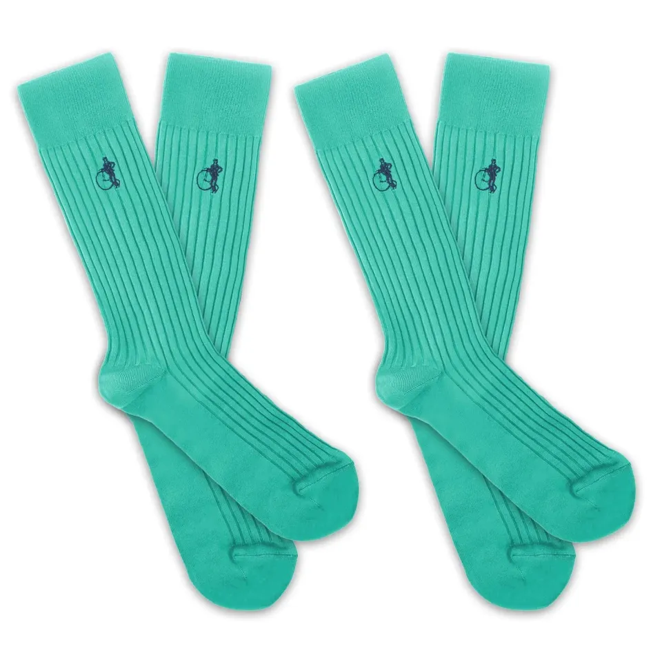 London Sock Company Simply Sartorial Aqua sokker 2-par