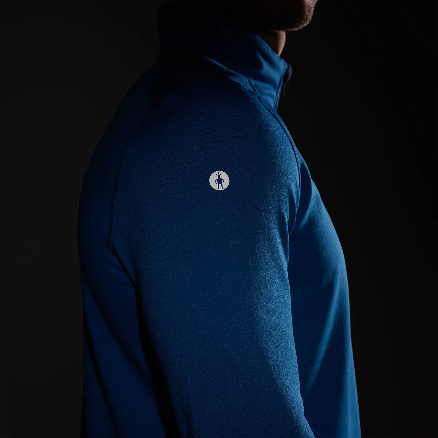 Smartwool Active Fleece 1/2 Zip genser Nival Blue stretch