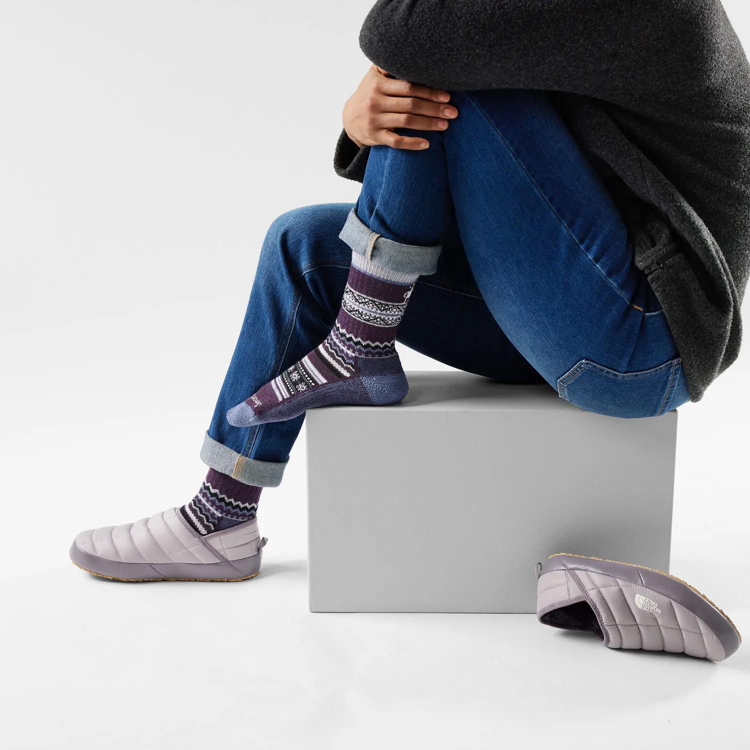 Smartwool Everyday Cozy Snowed In gensersokker chalk violet