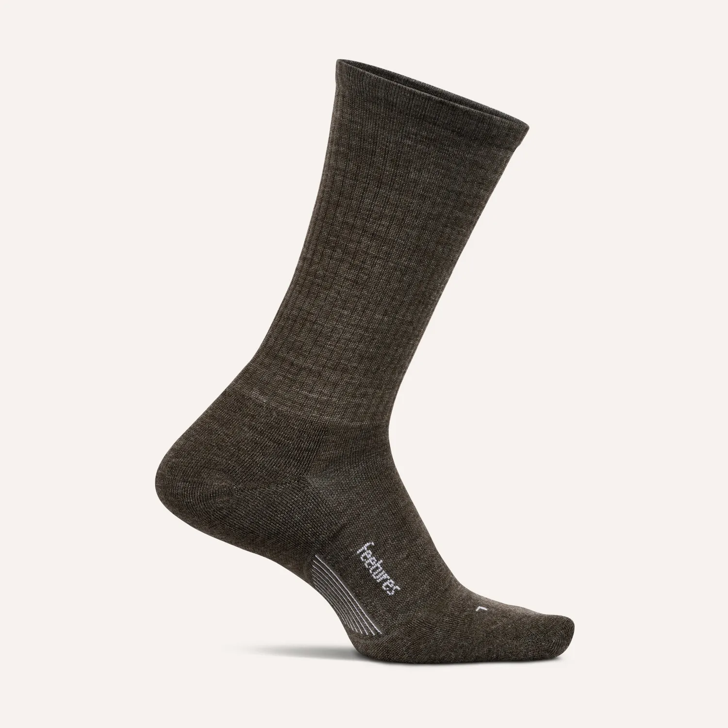 Feetures Merino 10 Max Cushion Crew sokker Navy ull