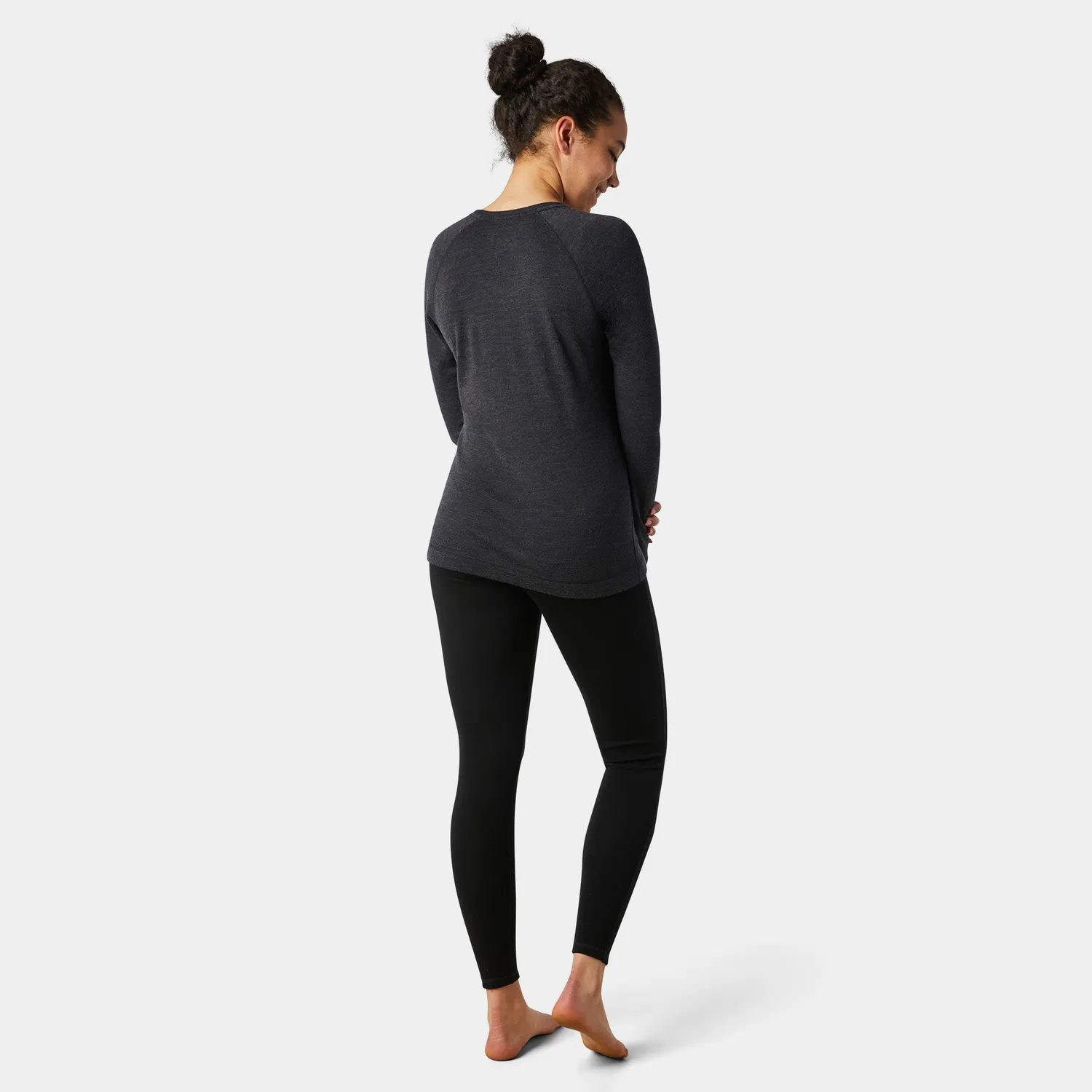 Smartwool Classic Thermal Base Layer Crew ulltrøye charcoal heather