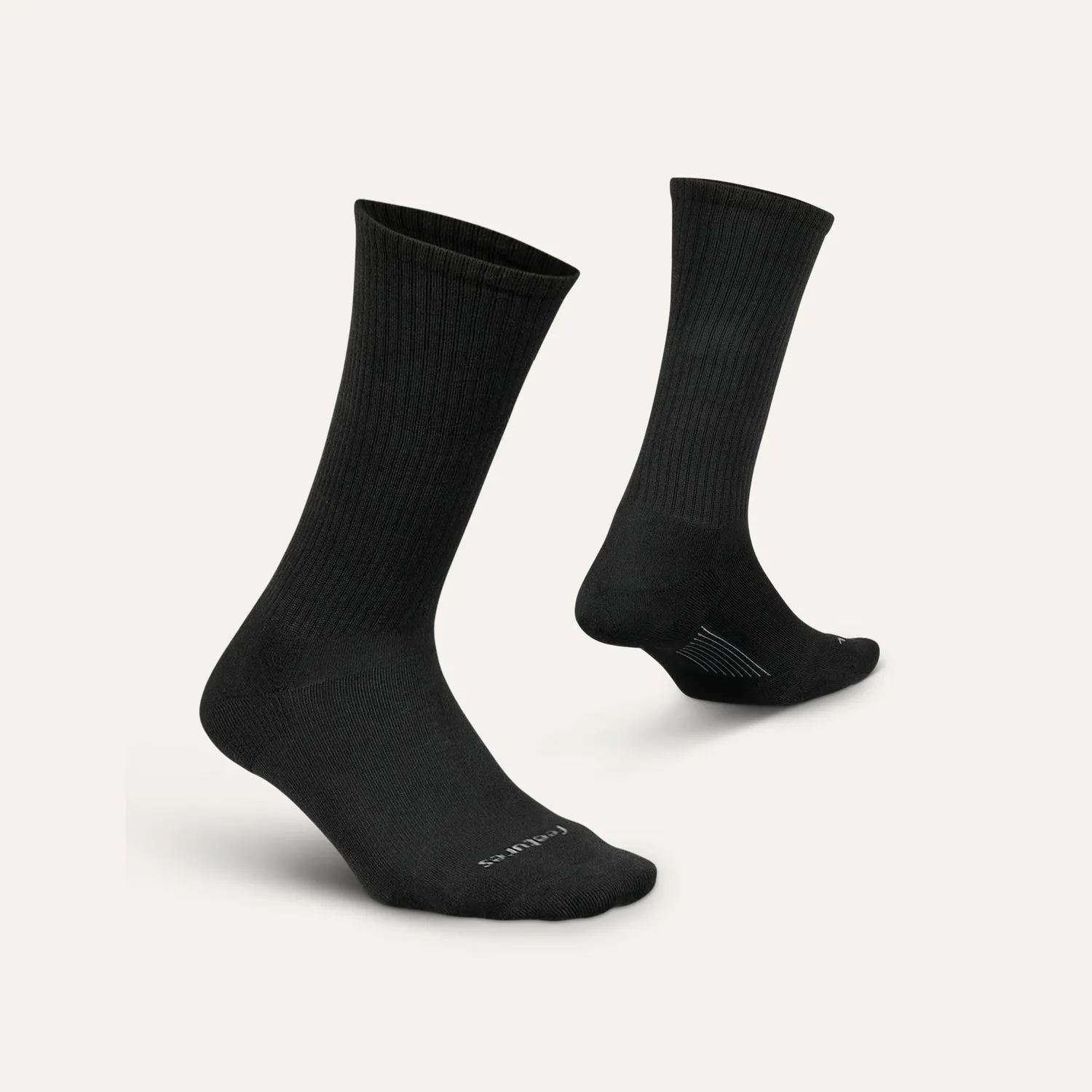Feetures Everyday Max Cushion Crew Casual Rib sokker svart tykke