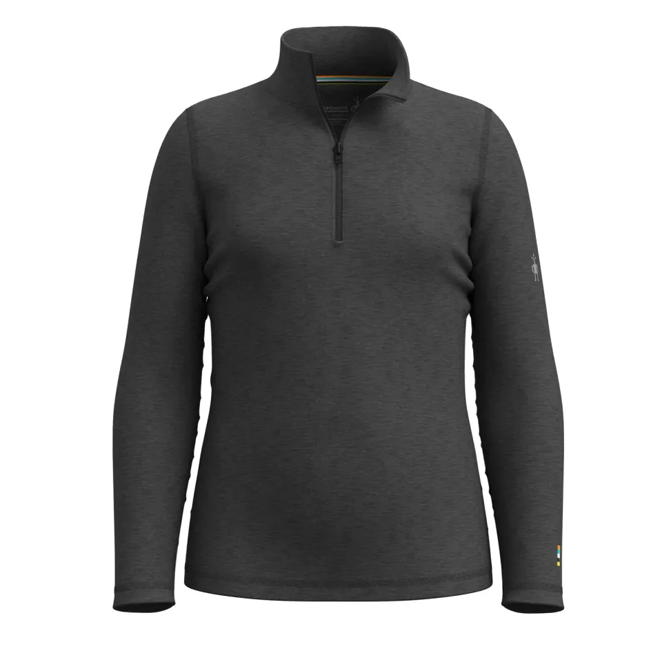Smartwool Classic Thermal Merino 1/4 Zip ulltrøye barn charcoal heather