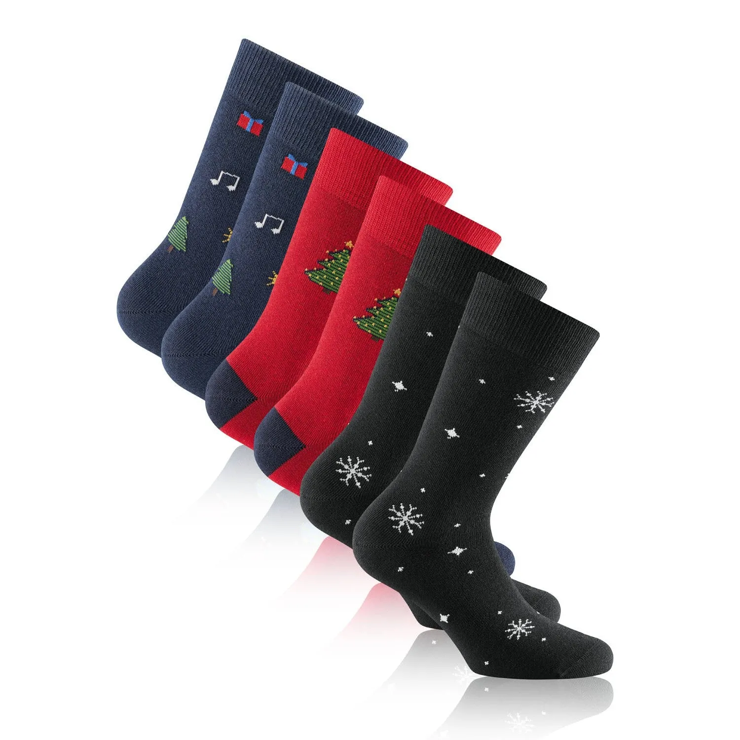 Rohner X-Mas Box Fashion julesokker 3 par multicolor