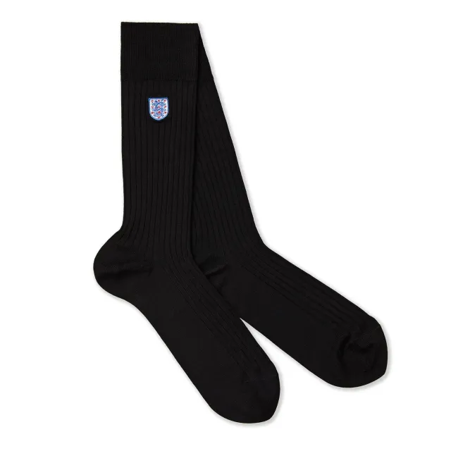 London Sock Company England FA dressokker FA Navy lisle-bomull