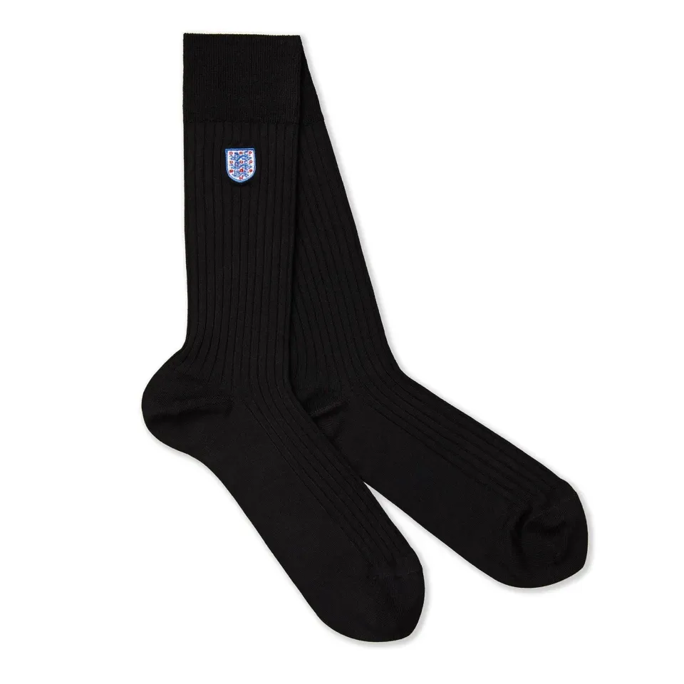 London Sock Company England FA dressokker FA Navy lisle-bomull