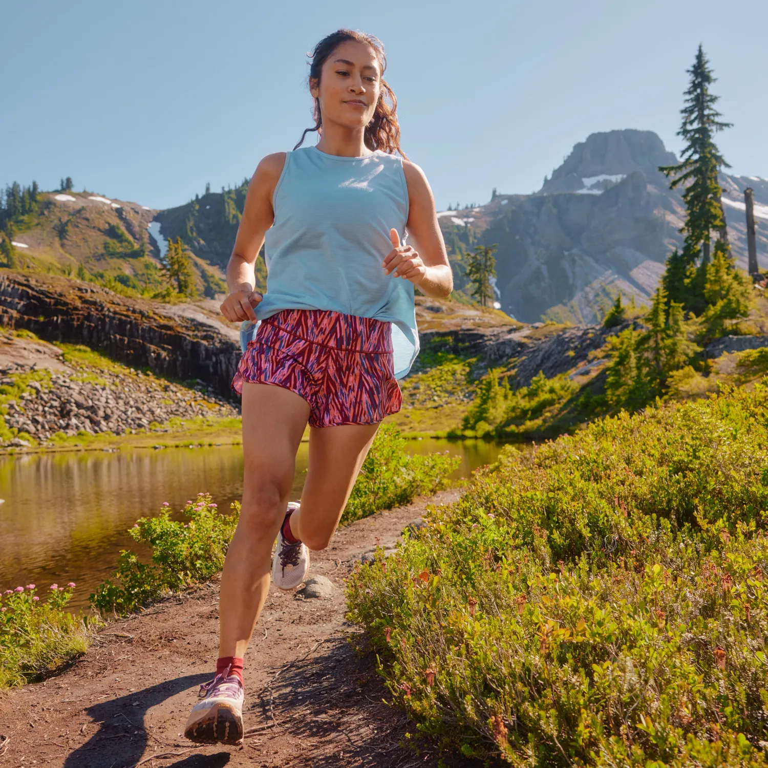 Smartwool Active Lined 3" shorts Coral Reef Zigzag