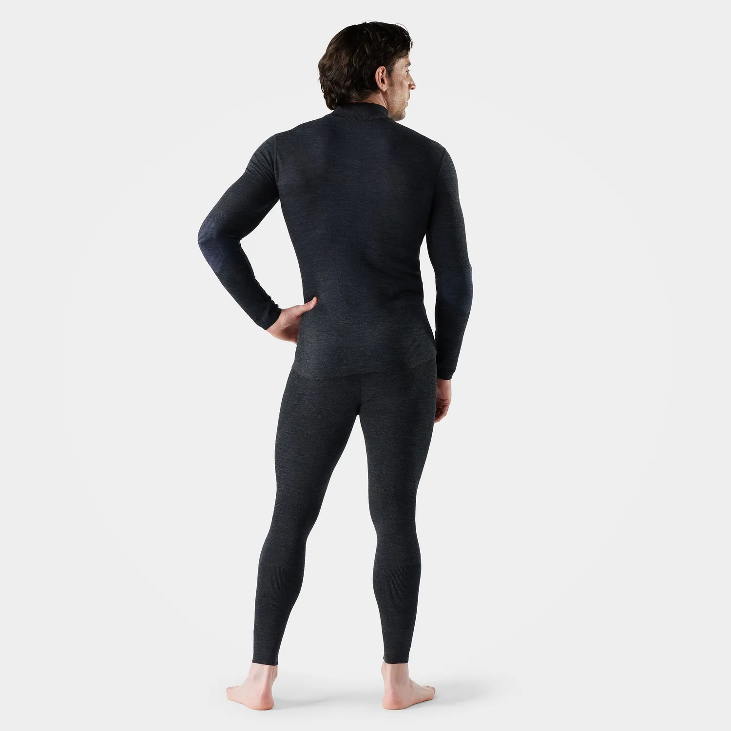 Smartwool Intraknit Thermal ulltrøye herre charcoal 1/4 glidelås