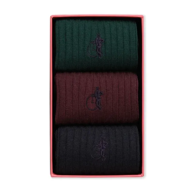 London Sock Company Traditional Merinos sokker 3 par ull