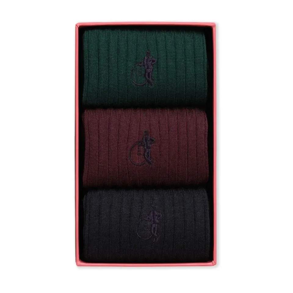London Sock Company Traditional Merinos sokker 3 par ull