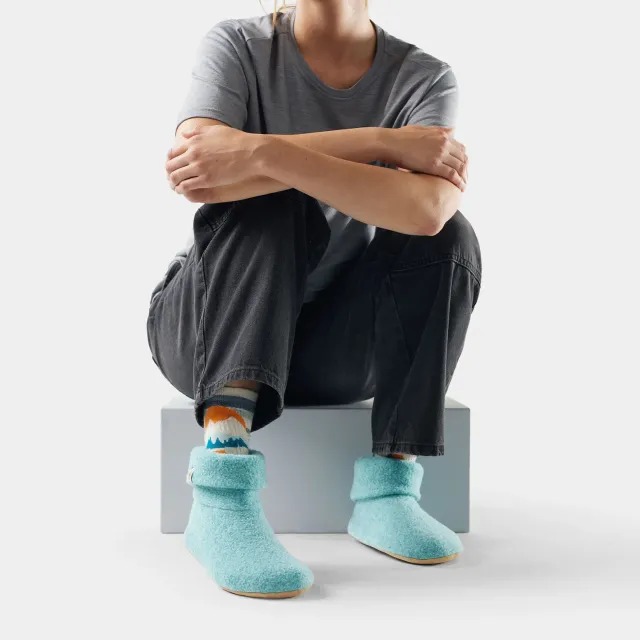Smartwool Second Cut Fleece Slipper tøfler Pacific Blue