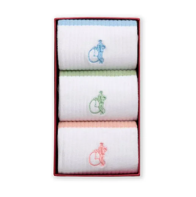 London Sock Company Retro Pastels II sokker 3-pakning hvit