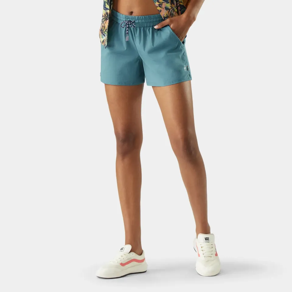 Smartwool Merino 4" Hike turshorts dusty teal dame