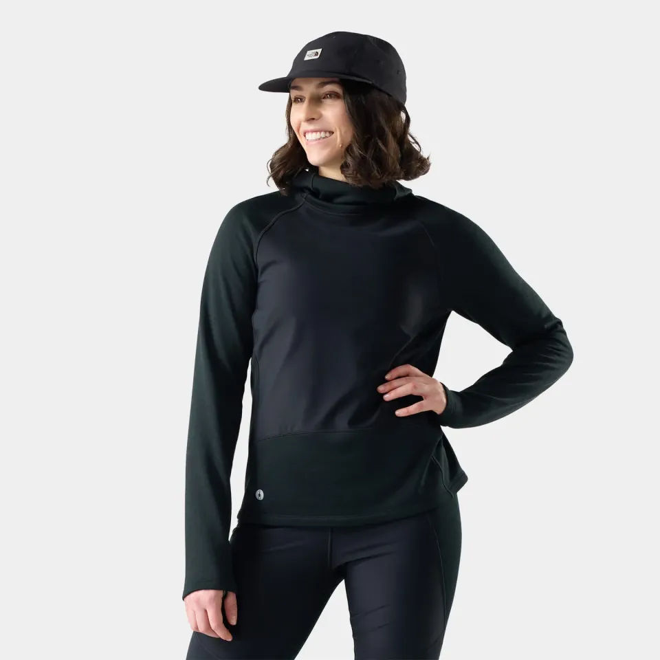 Smartwool Active Fleece Wind Hoodie hettegenser svart vindtett