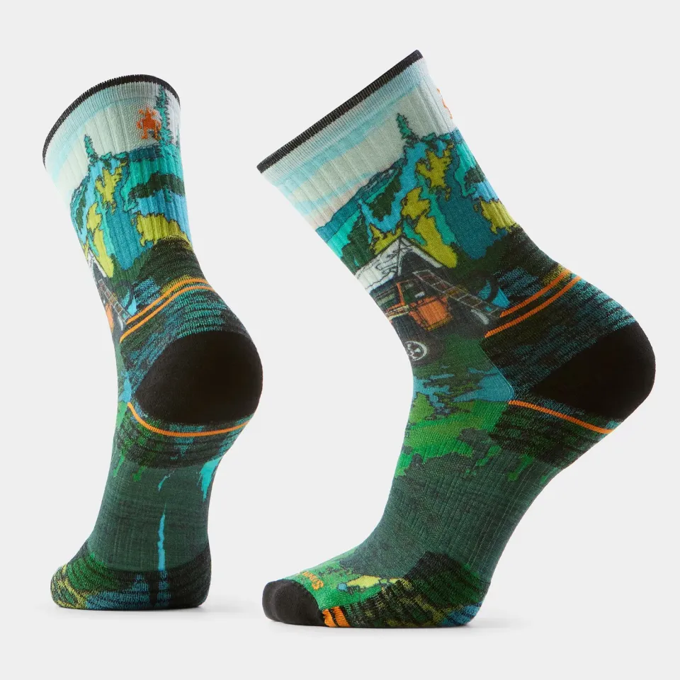 Smartwool Hike Trail Trekker Print tursokker grønn