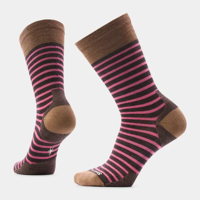 Smartwool Everyday Pin Stripe Crew sokker Chestnut dame