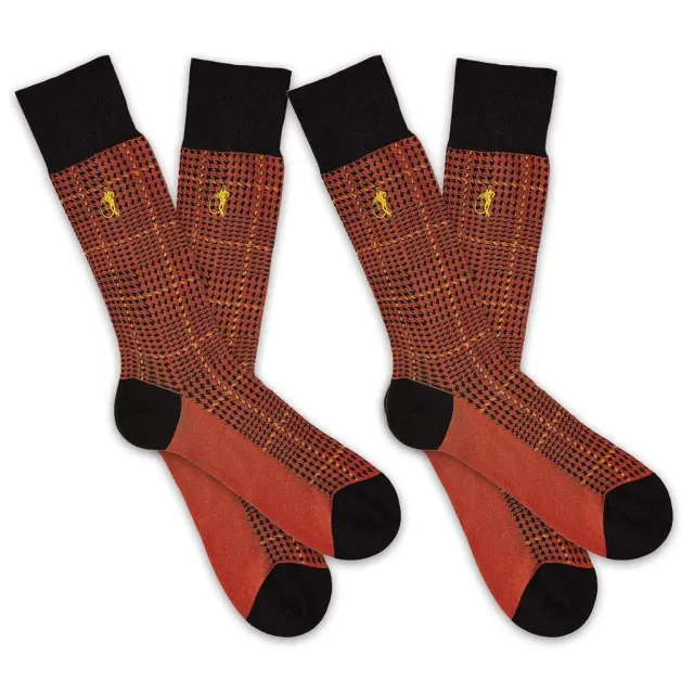 London Sock Company Ottaway Style sokker 2-pak brent oransje