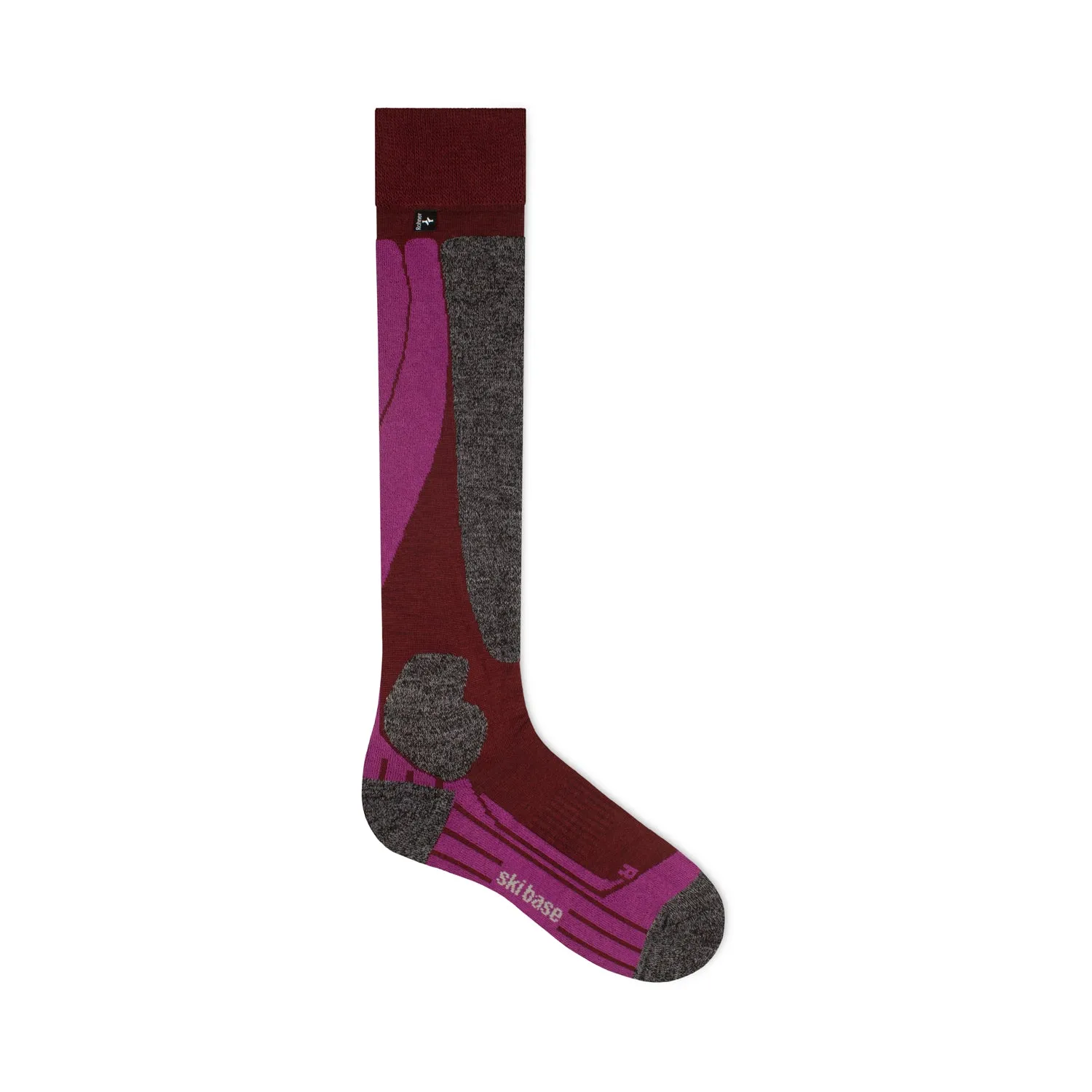 Rohner Ski Base l/r skisokk black/grey merino varm