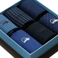 London Sock Company Dash of Class Navy sokker 6-pak blå
