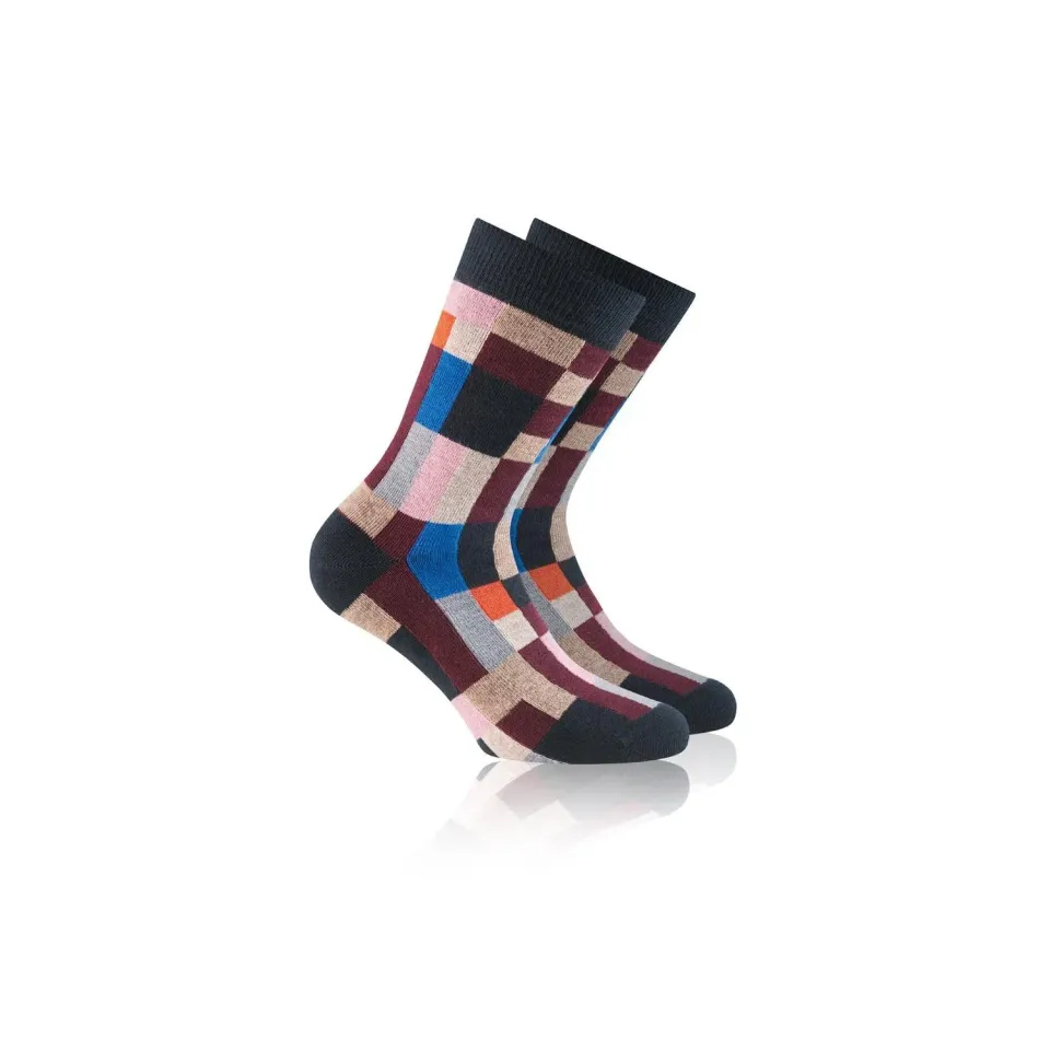 Rohner Fashion sokker marine multicolor temperaturutjevning