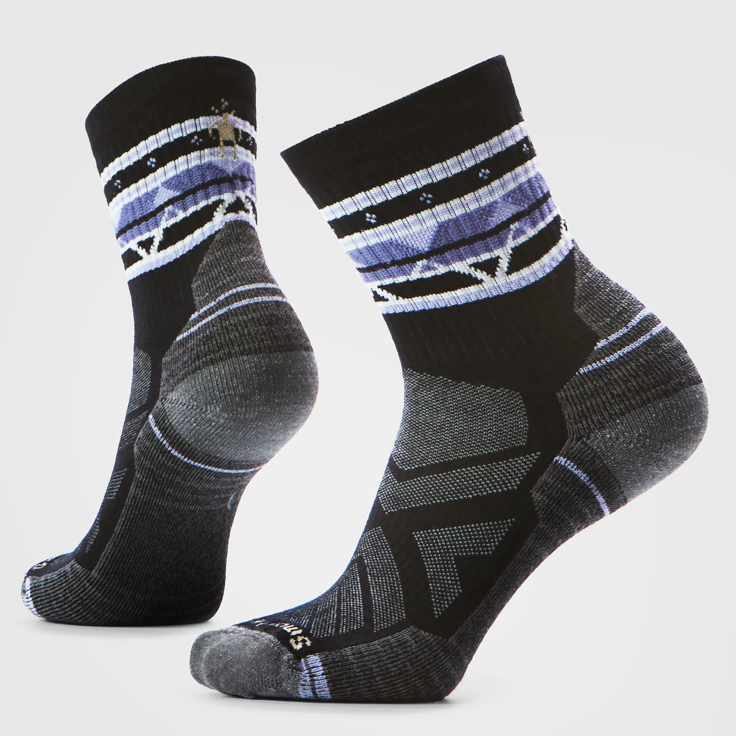 Smartwool Hike Zig Zag Valley Mid Crew tursokker ash