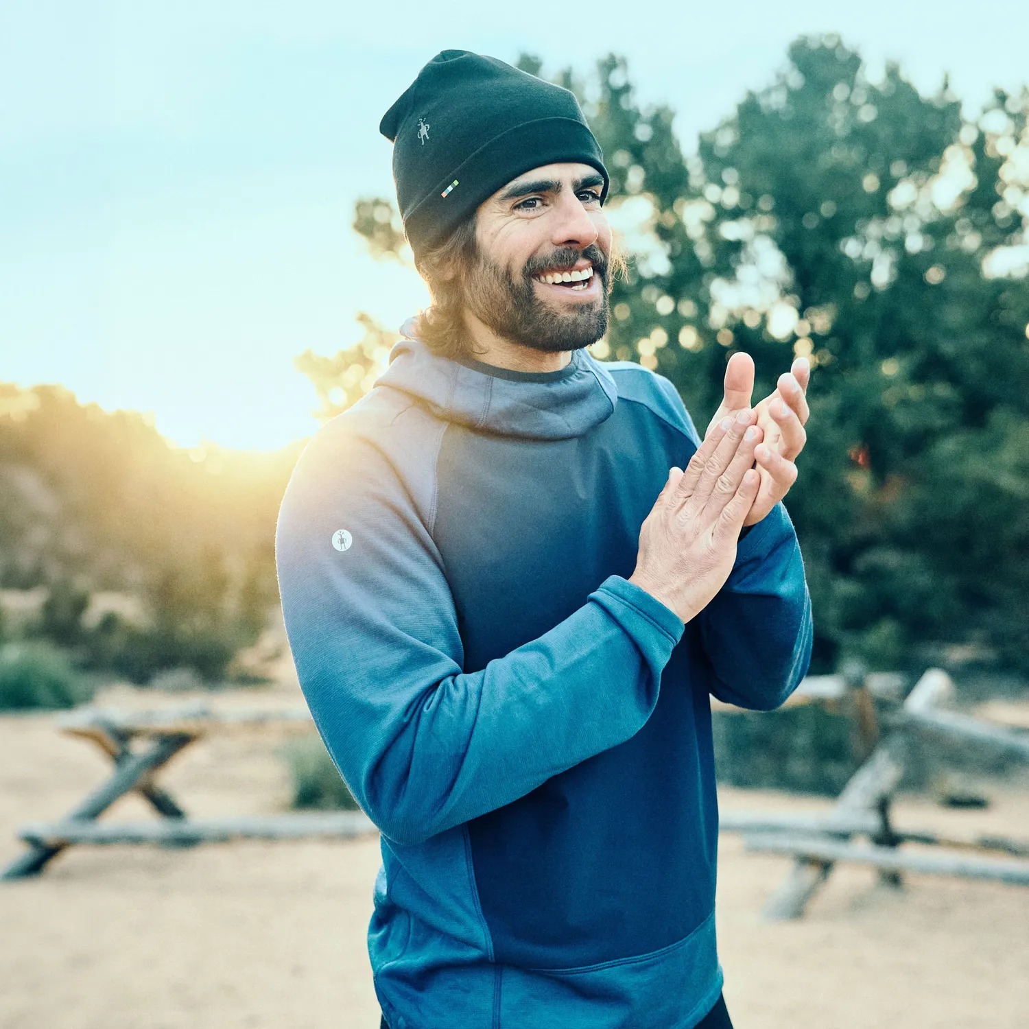 Smartwool Active Fleece Wind Hoodie nightfall vindtett