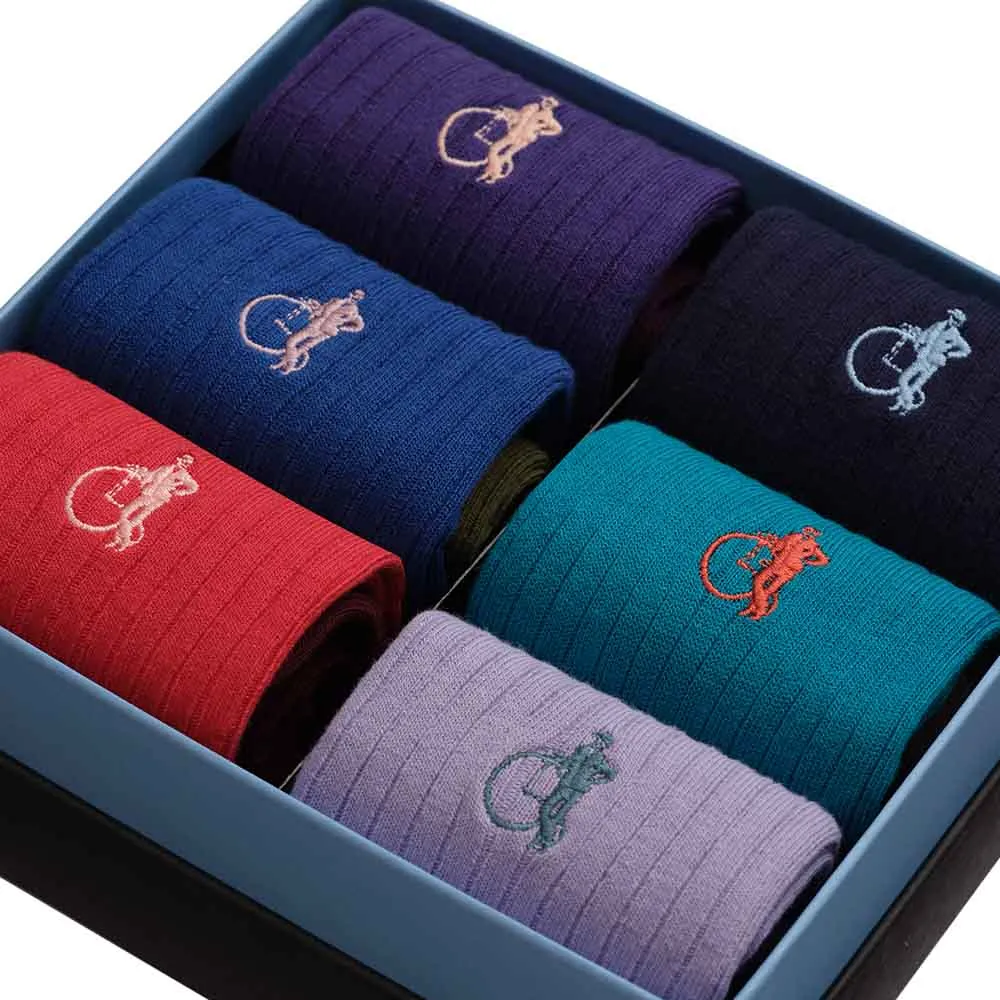 London Sock Company The Block sokker 6-pakk økologisk bomull
