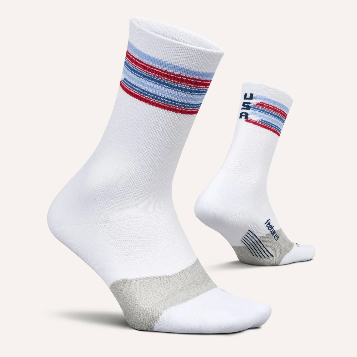 Feetures Elite Light Cushion Mini Crew sokker Spangled lett demping