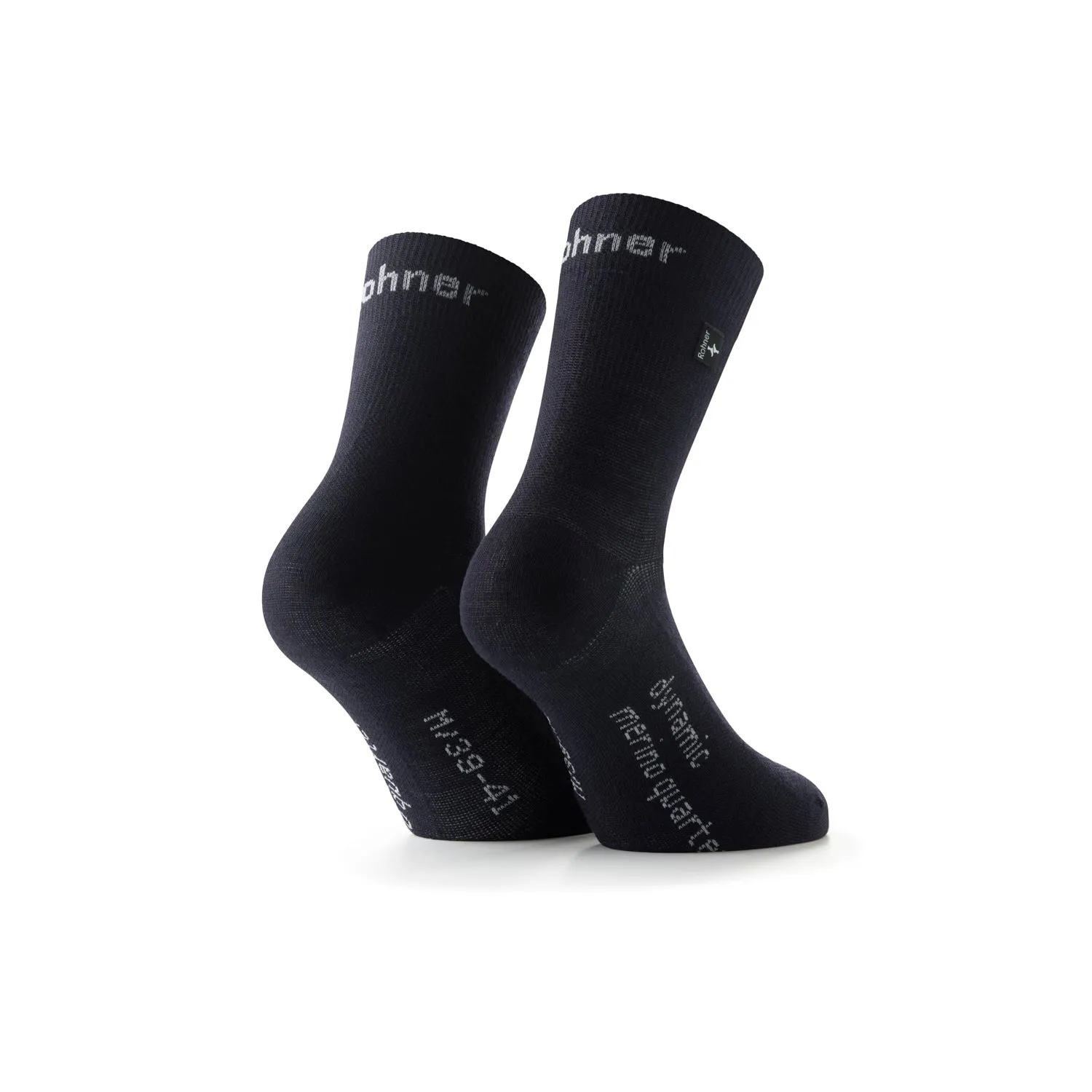Rohner Dynamic Merino Quarter l/r tursokker svart