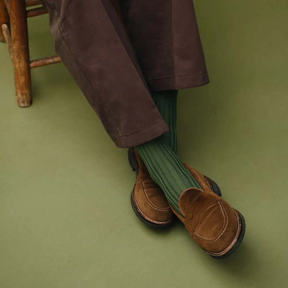 London Sock Company Dash of Class Olive sokker oliven 6-par