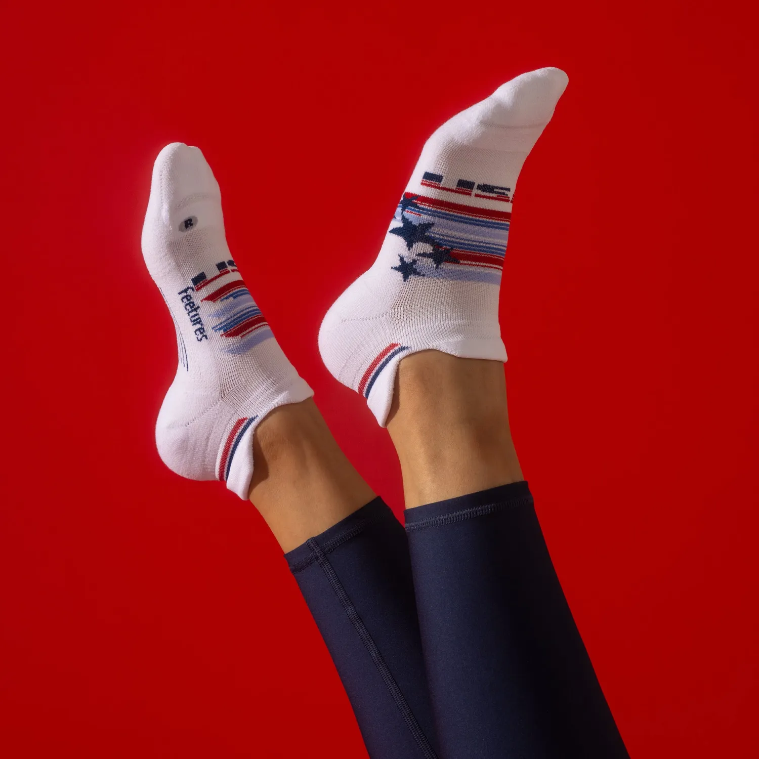 Feetures Elite Max Cushion Tab Spangled løpesokk