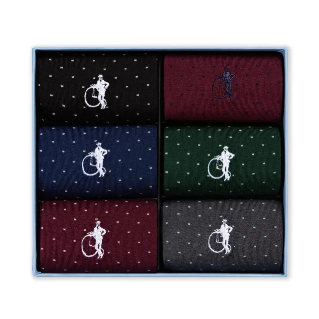 London Sock Company Spot of Style sokker 6-pack prikker