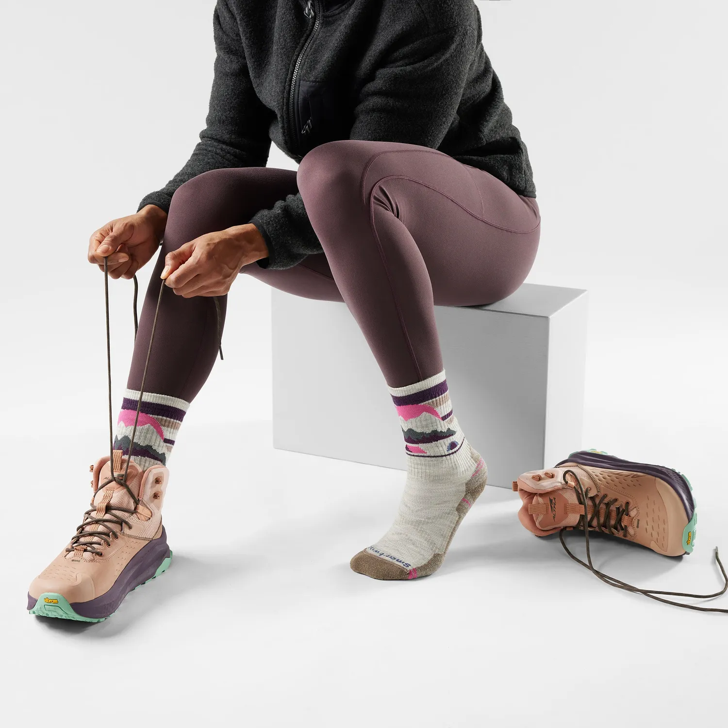 Smartwool Hike Mountain Moon tursokker ash crew