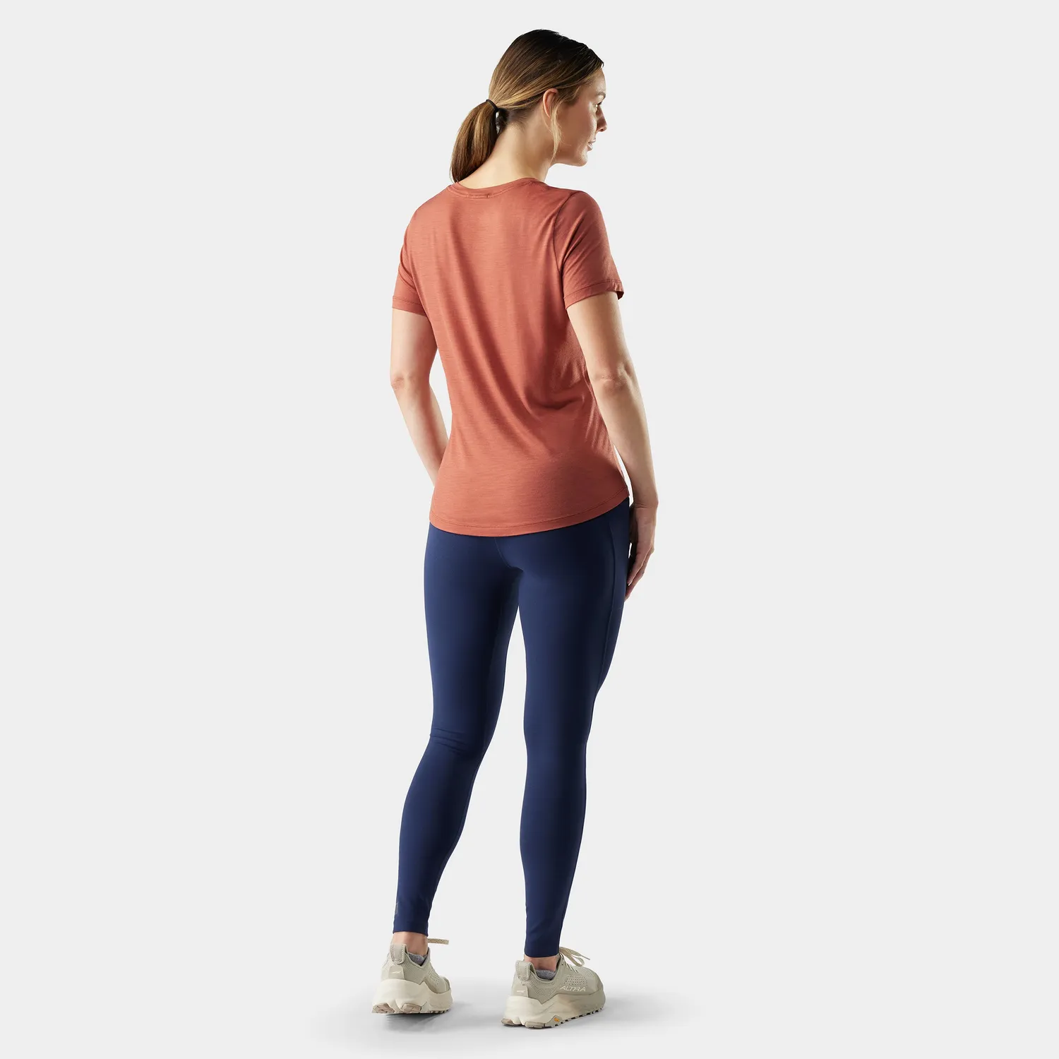 Smartwool Active Ultralite dame t-skjorte burnt sienna lett