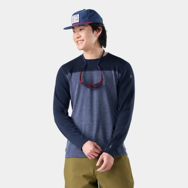 Smartwool Classic Thermal Colorblock Crew trøye Deep Navy herre