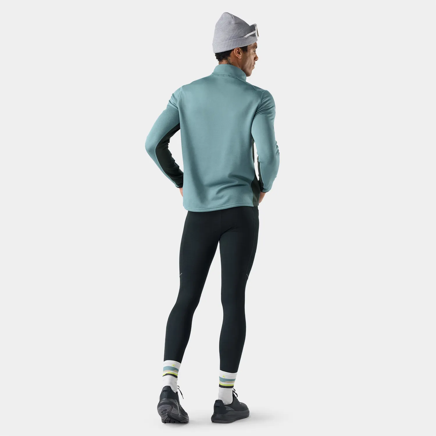 Smartwool Active Fleece 1/2 Zip fleecegenser dusty teal merino