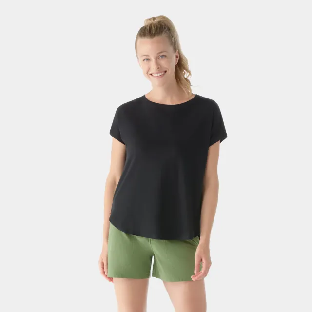 Smartwool Swing Top t-skjorte svart bomull-ull