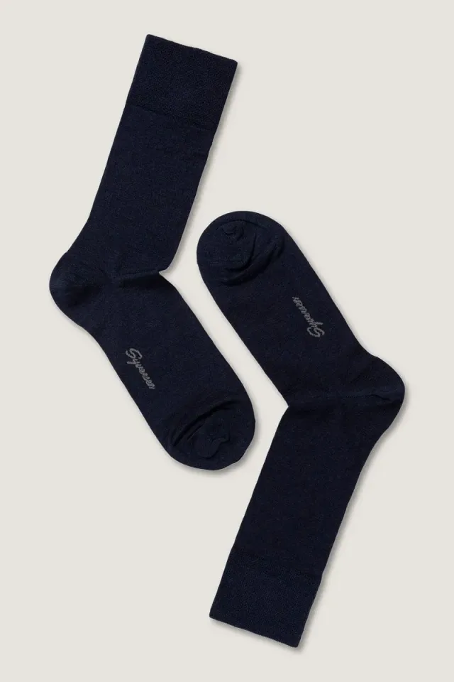 Note By Syversen Fine Wool Crew ullsokker marine herre