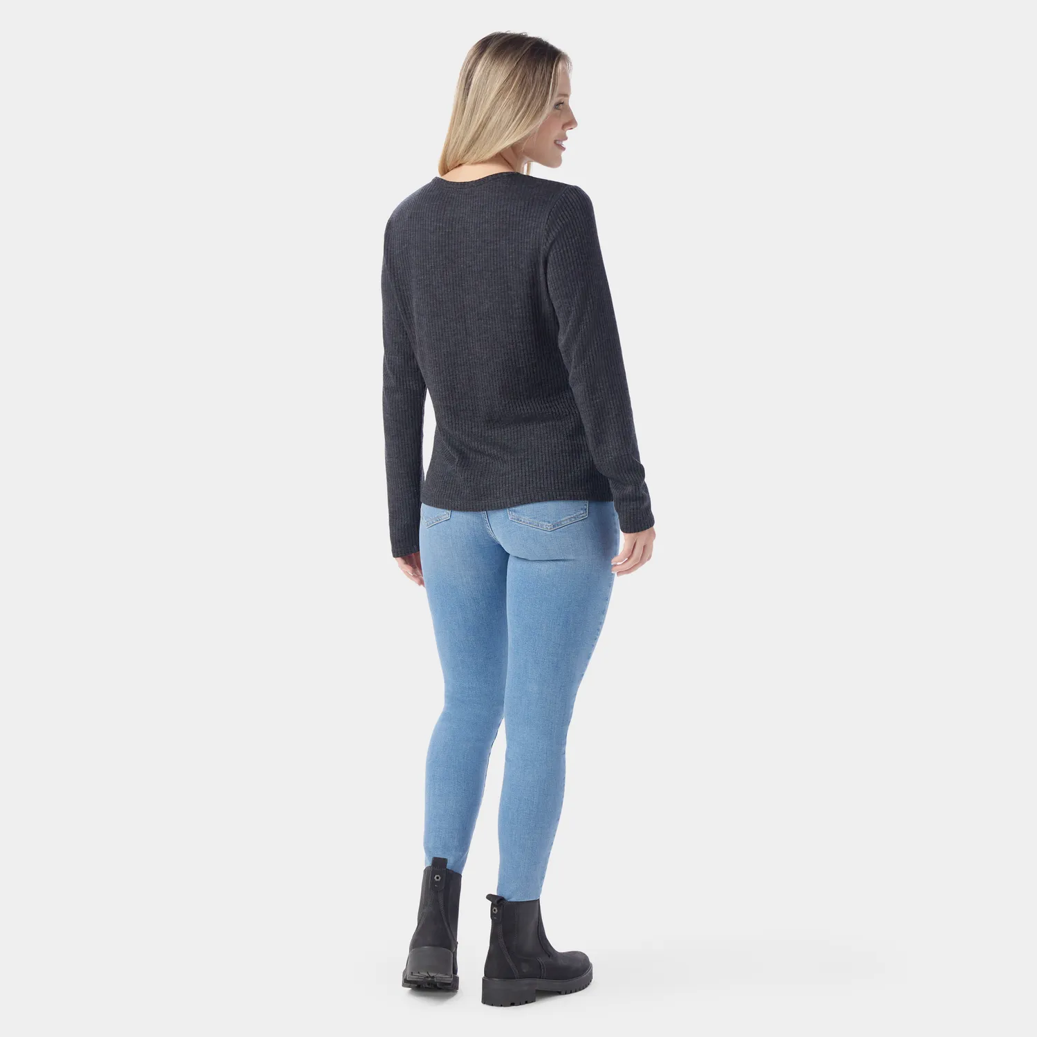 Smartwool Thermal Rib Crew ullgenser Charcoal myk